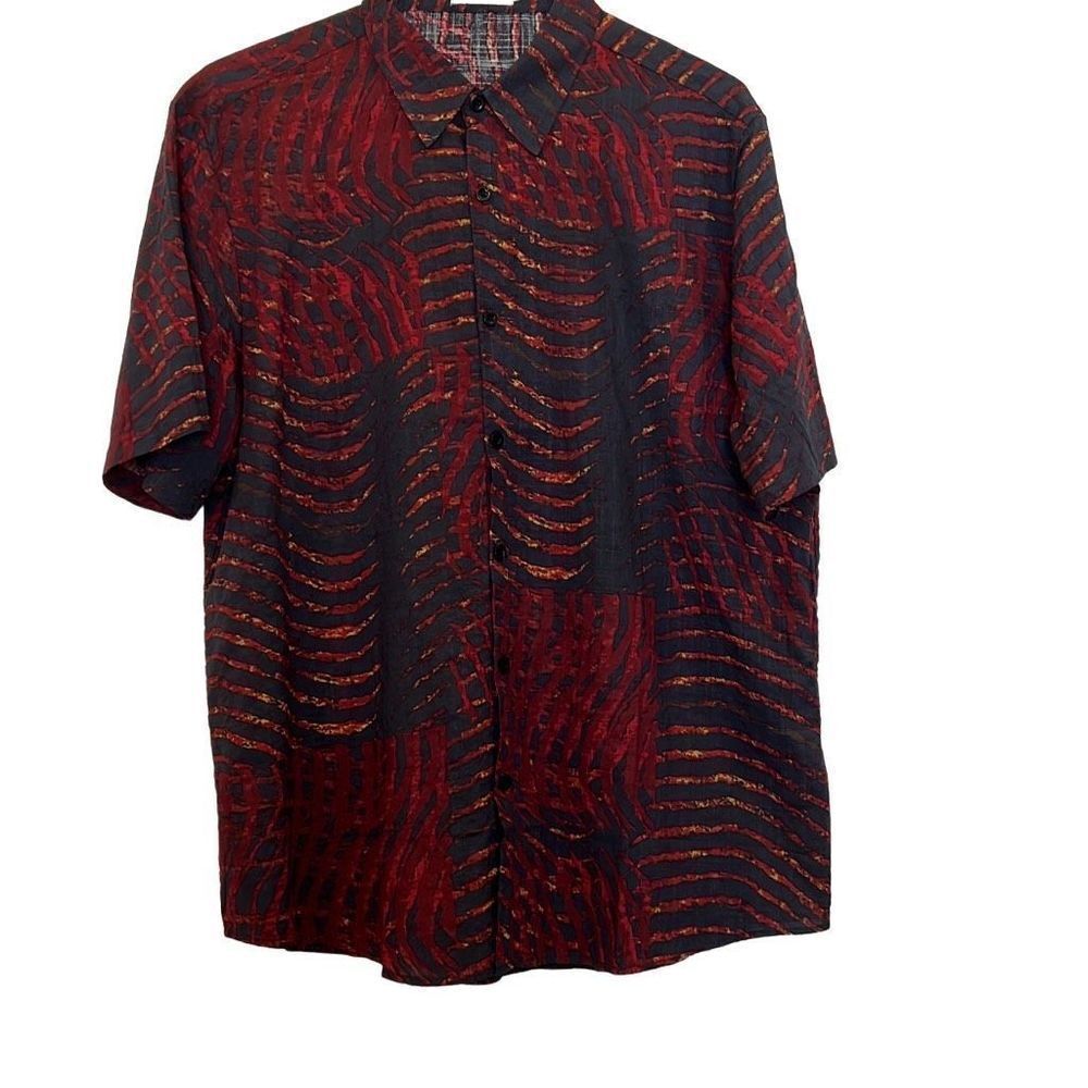 Vatpave Men’s button up Red & Black shirt Sz.XL